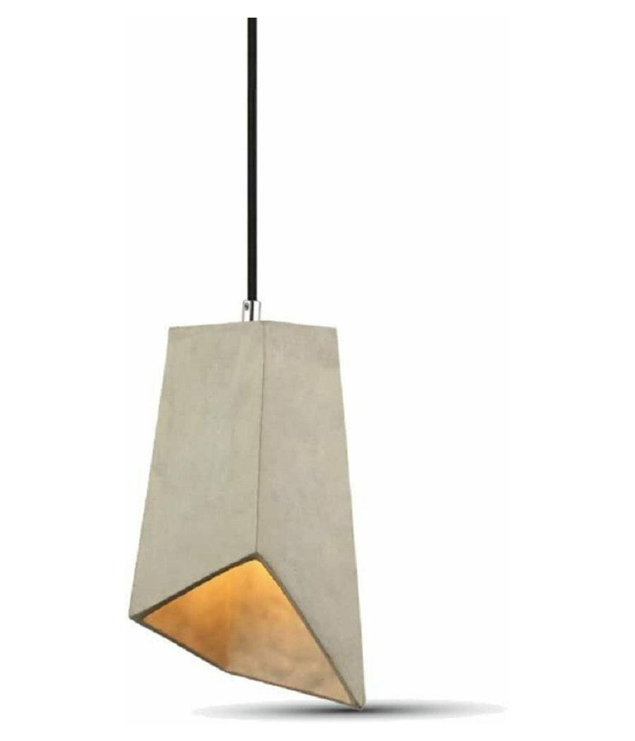 Trade Shop - Lampadario Effetto Cemento A Sospensione Pendente Moderno Con Portalampada E27 -