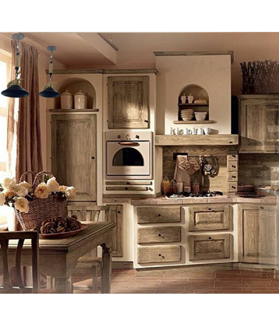 Lampadario In Canapa Paralume Campana E27 Stile Retrò Lampada Industriale B24-1         