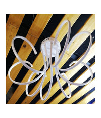 Lampadario Lampada 8 Neon Luce Led Soffitto Sospensione Pendente Moderno Design         