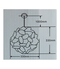 Lampadario Lampada A Sospensione Rotondo Moderno Effetto Origami Fantasia E27         