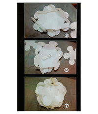 Lampadario Lampada A Sospensione Rotondo Moderno Effetto Origami Fantasia E27         