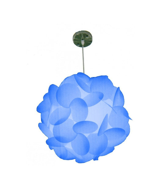 Lampadario Lampada A Sospensione Rotondo Moderno Effetto Origami Fantasia E27  Blu       