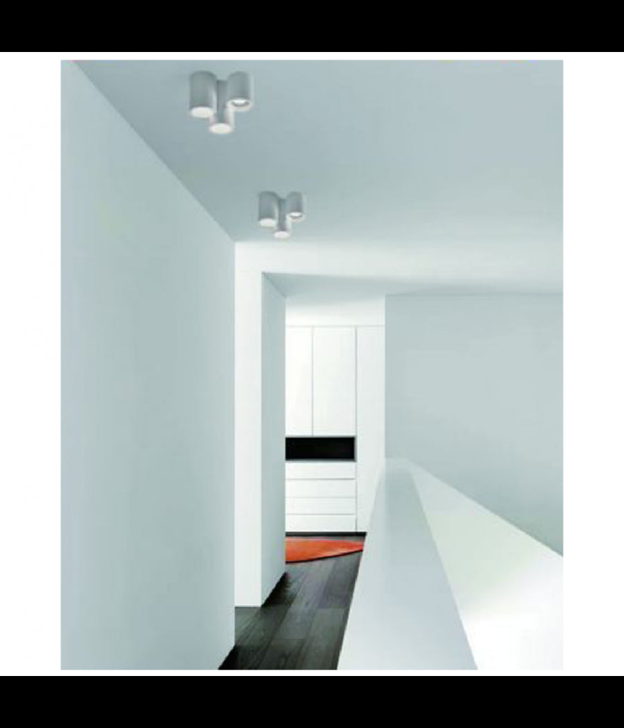 Lampadario Lampada Da Soffitto Portalampada Gu10 3 Cilindri In Gesso Gs-c07-3         