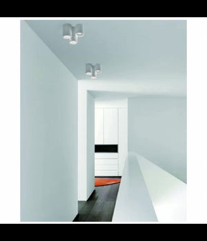 Lampadario Lampada Da Soffitto Portalampada Gu10 3 Cilindri In Gesso Gs-c07-3         