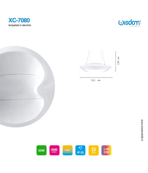 Lampadario Lampada Disco Anello Tondo Luce Led Soffitto Sospensione Pendente Moderno         