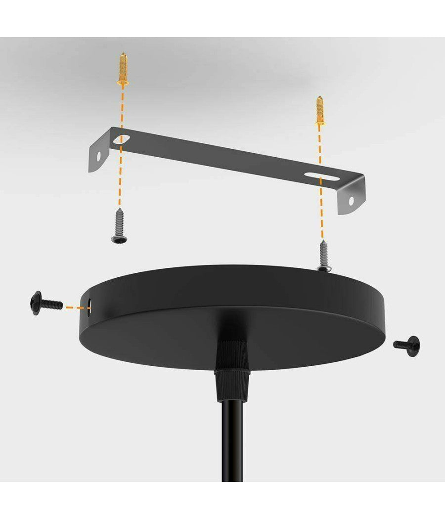 Lampadario Lampada Sospensione Piramide 18cm Design Moderno Paralume Nero         