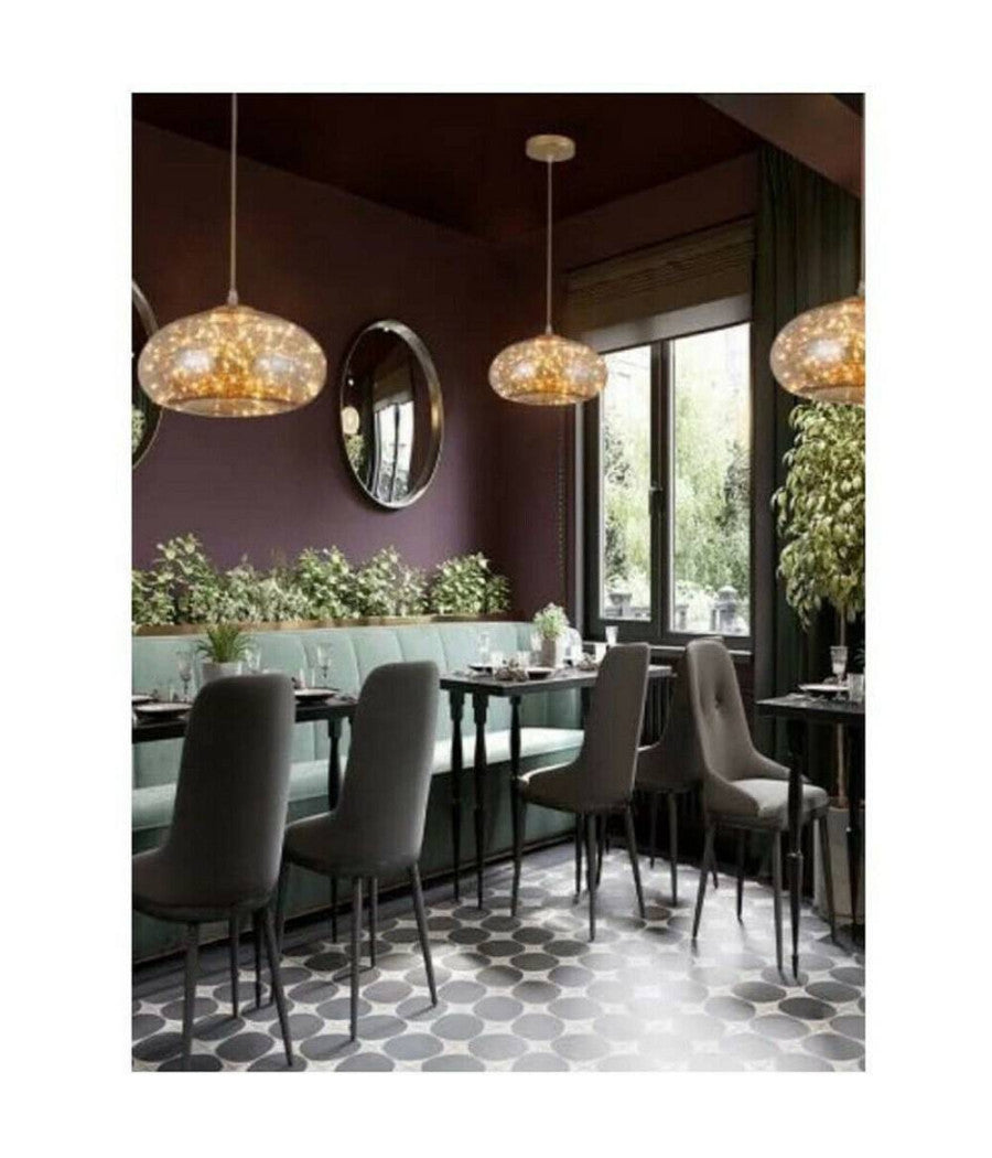 Lampadario Led 10w A Cupola Effetto Cielo Stellato In Vetro Luce 7500k 3000k A48         