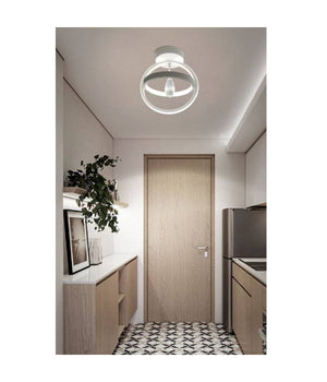 Lampadario Led 22w Cerchio Plafoniera Pendente Soffitto Luce 4000k 3000k 6500k Pn-02b  -bianco Freddo      -