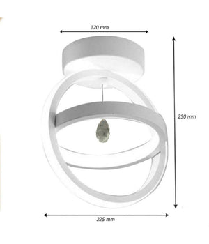 Lampadario Led 22w Cerchio Plafoniera Pendente Soffitto Luce 4000k 3000k 6500k Pn-02b         