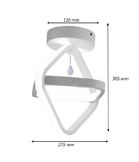 Lampadario Led 25w Rombo Plafoniera Pendente Soffitto Luce 4000k 3000k 6500k Pn-03b         