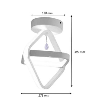 Lampadario Led 25w Rombo Plafoniera Pendente Soffitto Luce 4000k 3000k 6500k Pn-03b         