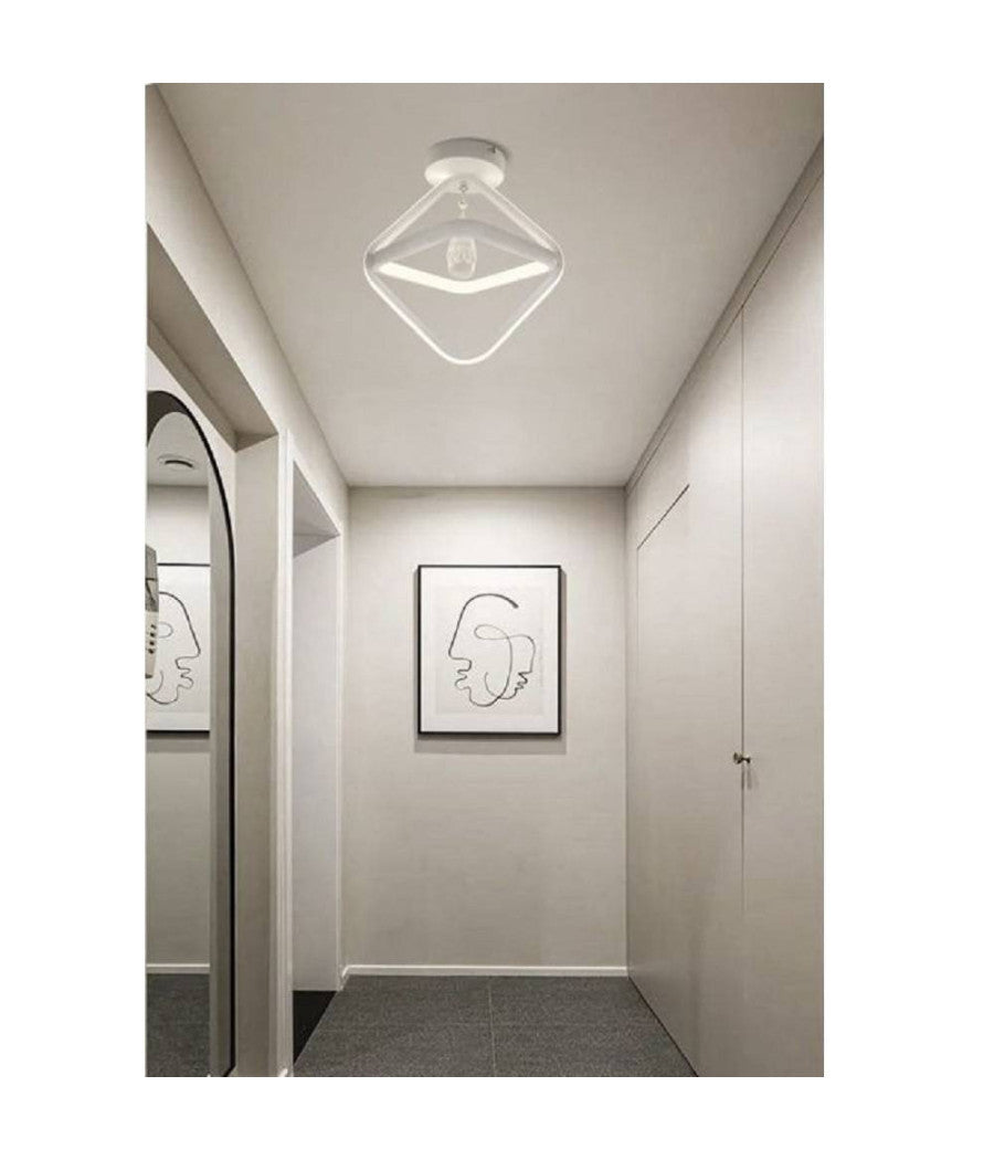 Lampadario Led 25w Rombo Plafoniera Pendente Soffitto Luce 4000k 3000k 6500k Pn-03b         