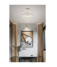 Lampadario Led 25w Rombo Plafoniera Pendente Soffitto Luce 4000k 3000k 6500k Pn-03b  -bianco Caldo      -