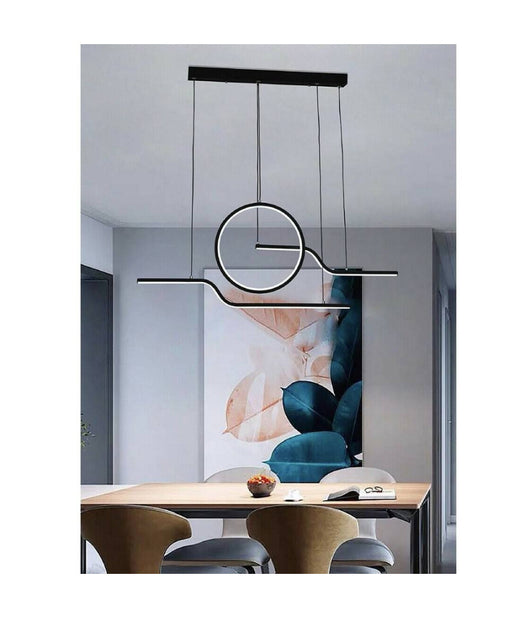 Lampadario Led 32w Lampada Stile Contemporaneo Moderno Luce 6500k 4000k Nero A44  -bianco Freddo      -