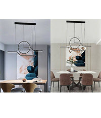 Lampadario Led 32w Lampada Stile Contemporaneo Moderno Luce 6500k 4000k Nero A44         