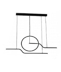 Lampadario Led 32w Lampada Stile Contemporaneo Moderno Luce 6500k 4000k Nero A44         