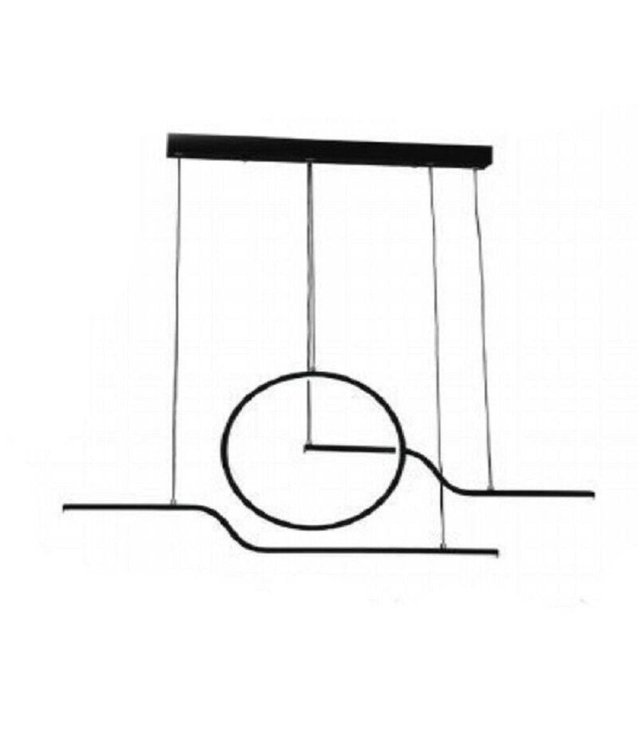 Lampadario Led 32w Lampada Stile Contemporaneo Moderno Luce 6500k 4000k Nero A44         