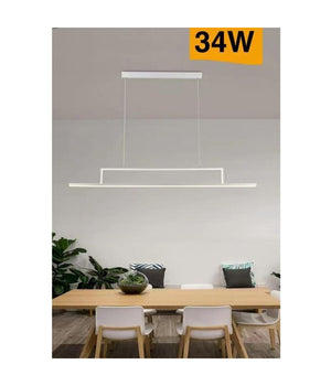 Lampadario Led 34w A Sospensione Lineare Orizzontale Luce 3000k 6500k 4000k B66-b         