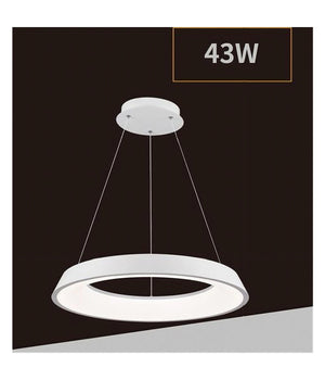 Lampadario Led 43w Tre Colorazioni Luce Lampada Da Soffitto Ultra Moderno A71-3c  Bianco       