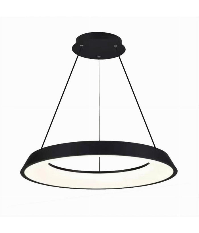 Lampadario Led 43w Tre Colorazioni Luce Lampada Da Soffitto Ultra Moderno A71-3c  Nero       