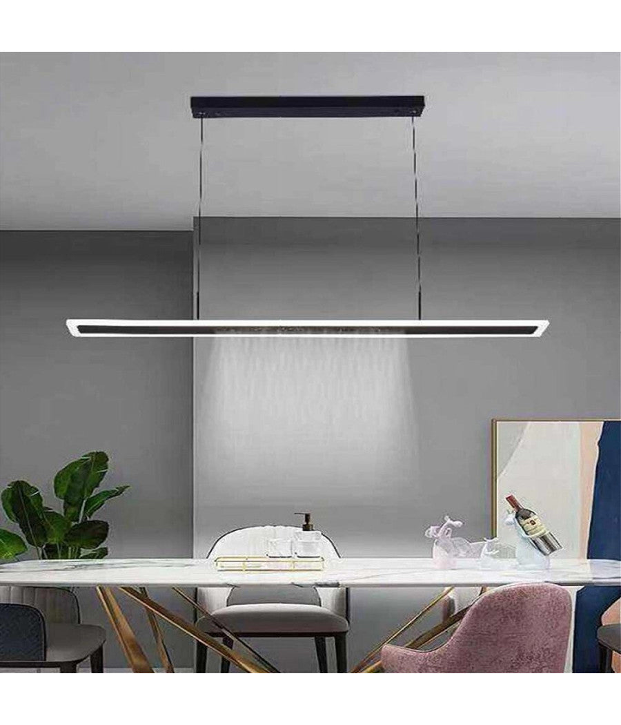 Lampadario Led 70w A Sospensione Lampada Dimmerabile 3 Colorazioni Di Luce B80-3c  Nero       