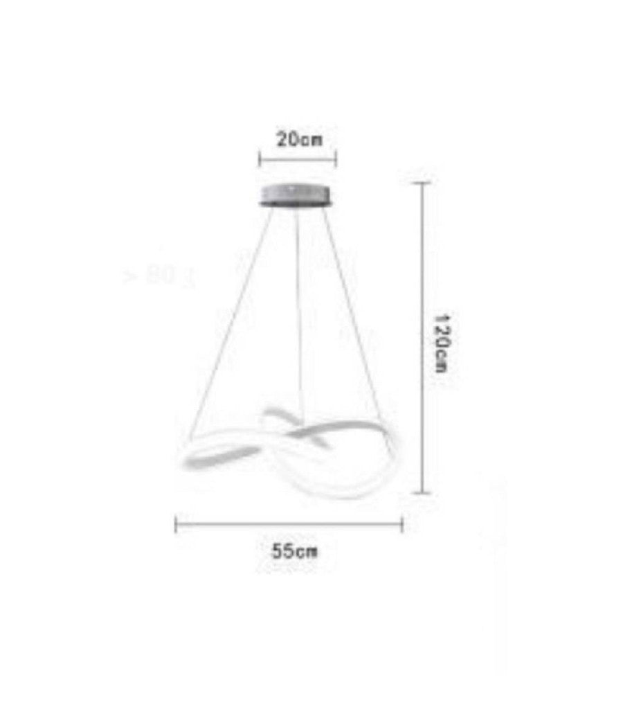 Lampadario Led A Effetto Cristallo Intrecciato 40w Luce 6500k 3000k 4000k Lp-25b         