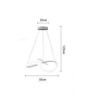 Lampadario Led A Effetto Cristallo Intrecciato 40w Luce 6500k 3000k 4000k Lp-25b         