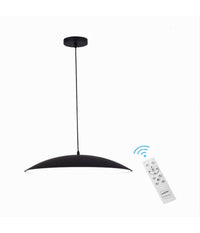 Lampadario Led A Sospensione 46w 3 Colorazione Luce Dimmerabile Telecomando B81-3c  Nero       