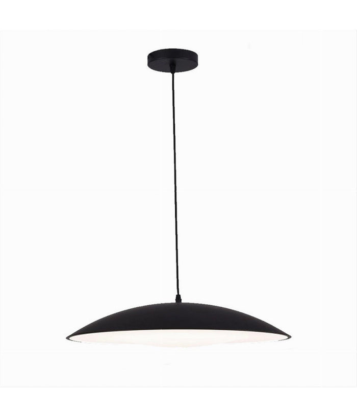 Lampadario Led A Sospensione 46w 3 Colorazione Luce Dimmerabile Telecomando B81-3c  Nero       