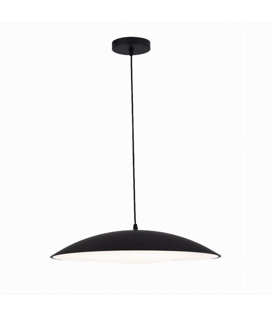 Lampadario Led A Sospensione 46w 3 Colorazione Luce Dimmerabile Telecomando B81-3c  Nero       