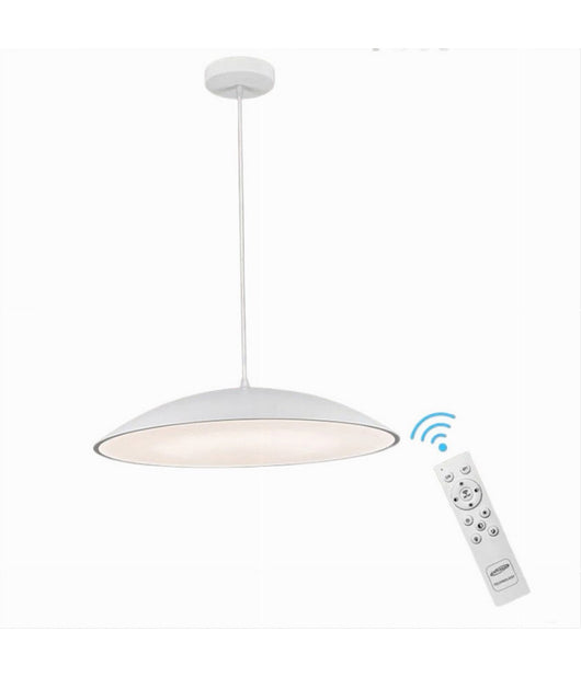 Lampadario Led A Sospensione 46w 3 Colorazione Luce Dimmerabile Telecomando B81-3c  Bianco       