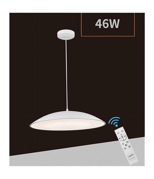 Lampadario Led A Sospensione 46w 3 Colorazione Luce Dimmerabile Telecomando B81-3c         
