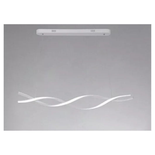 Trade Shop - Lampadario Led A Sospensione 48w Bianco Spirale Ondulato Vortice Intrecciato Luce 6500k 32491         