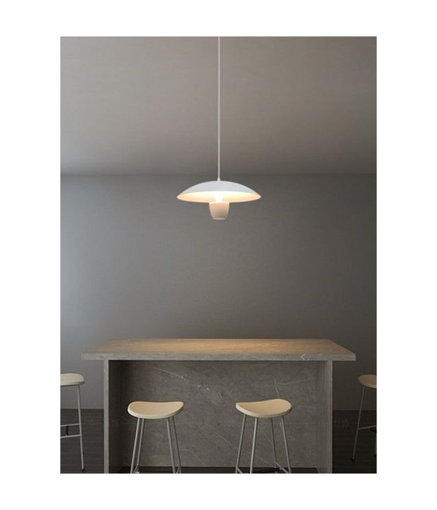 Lampadario Led A Sospensione Moderno 11w 880lm Bianco Nero Luce Calda Ip20 Lp-64  Bianco       