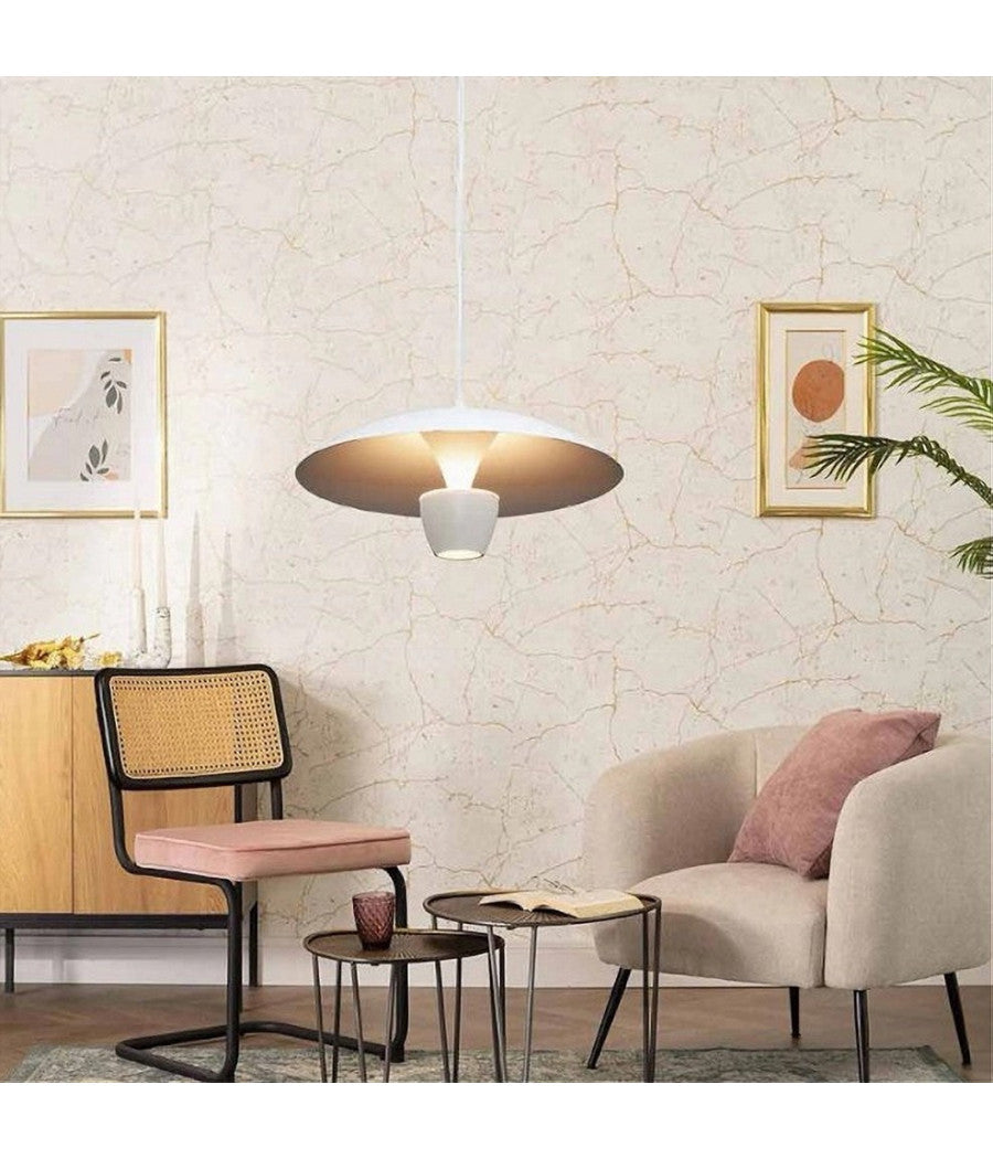 Lampadario Led A Sospensione Moderno 11w 880lm Bianco Nero Luce Calda Ip20 Lp-64         