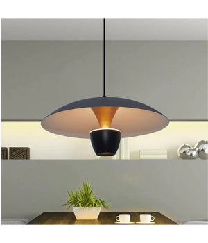 Lampadario Led A Sospensione Moderno 11w 880lm Bianco Nero Luce Calda Ip20 Lp-64  Nero       