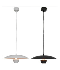 Lampadario Led A Sospensione Moderno 11w 880lm Bianco Nero Luce Calda Ip20 Lp-64         