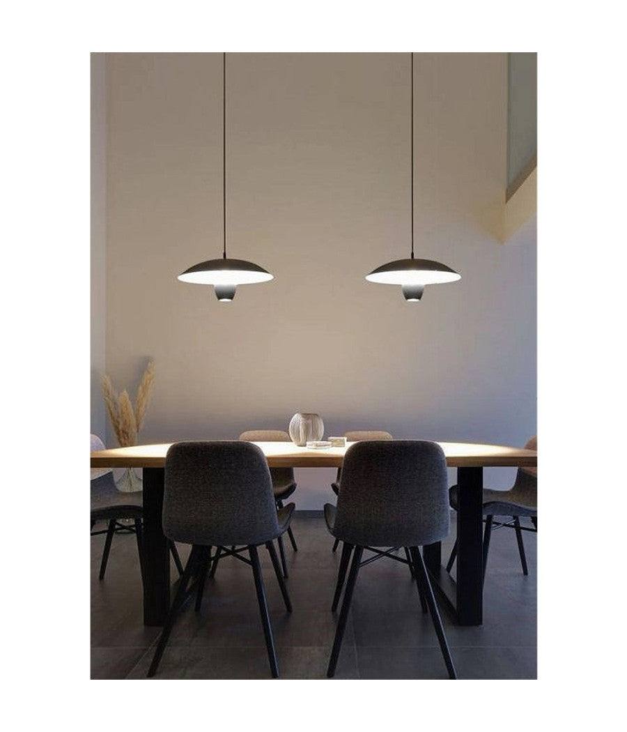 Lampadario Led A Sospensione Moderno 11w 880lm Bianco Nero Luce Calda Ip20 Lp-64         