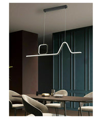 Lampadario Led A Sospensione Soffitto 46 Watt Moderno Nero Luce 6500k 4000k B57         