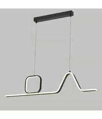 Lampadario Led A Sospensione Soffitto 46 Watt Moderno Nero Luce 6500k 4000k B57         