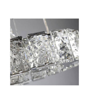 Lampadario Led Design Moderno Cerchi Di Cristallo 25 Watt Luce Bianco Freddo B34         