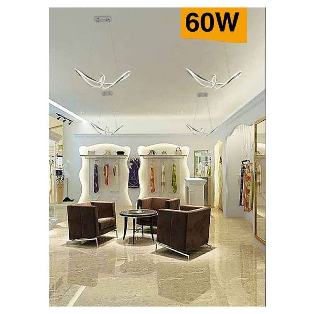 Lampadario Led Intrecciato A Fiocco A Sospensione 60w Cct 3 Colorazione Luce A59-a3c