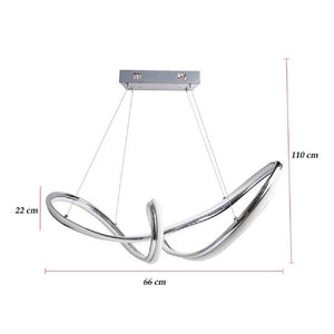 Lampadario Led Intrecciato A Fiocco A Sospensione 60w Cct 3 Colorazione Luce A59-a3c