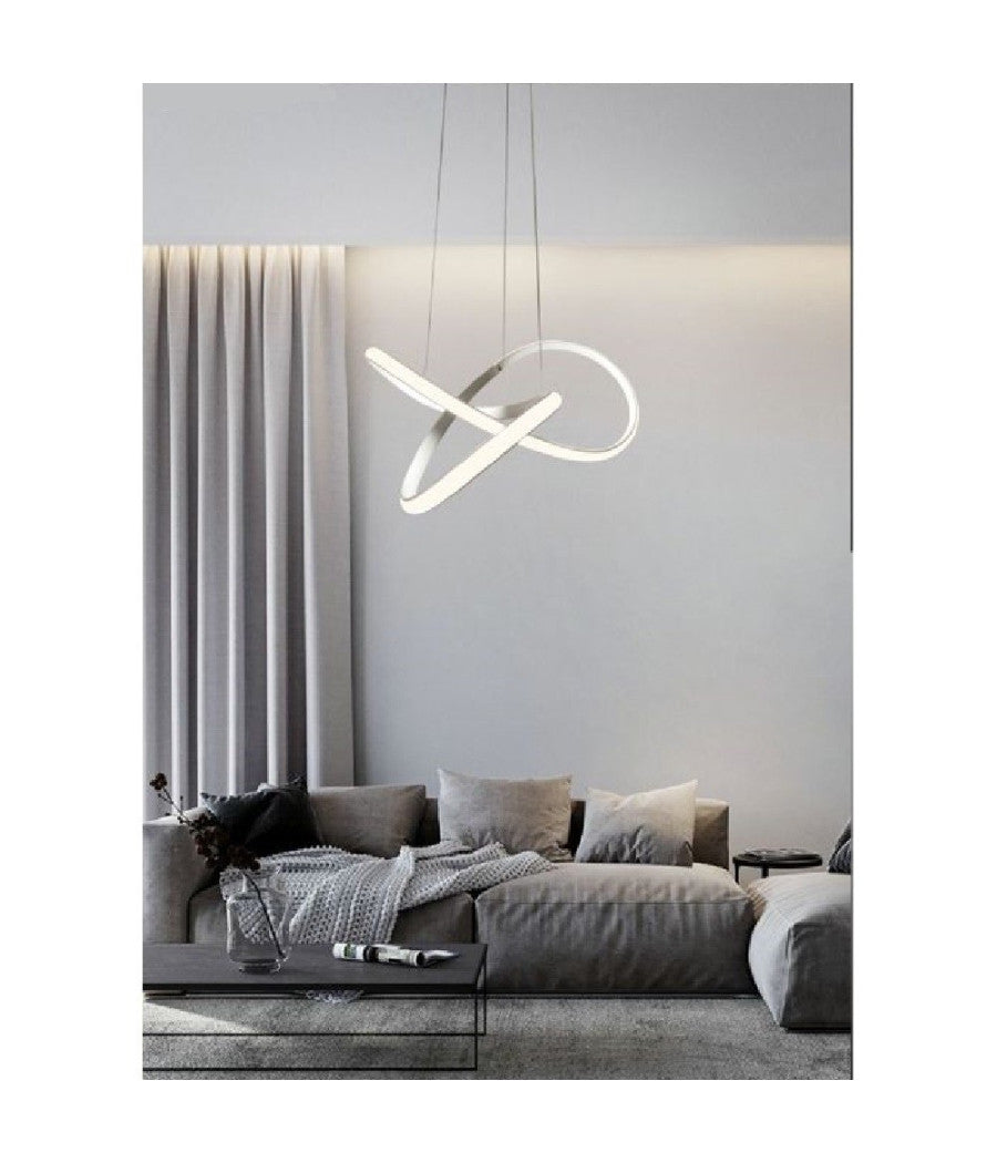 Lampadario Led Intreccio Moderno A Sospensione 45w Luce 6500k 3000k 4000k Lp-31b         