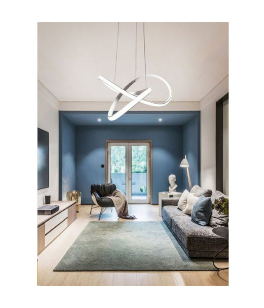 Lampadario Led Intreccio Moderno A Sospensione 45w Luce 6500k 3000k 4000k Lp-31b         