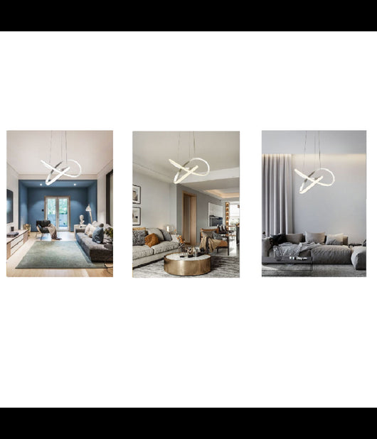 Lampadario Led Intreccio Moderno A Sospensione 45w Luce 6500k 3000k 4000k Lp-31b         