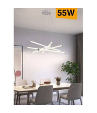 Lampadario Led Moderno 55w A Sospensione A Raggi Luce Fredda Calda Naturale A05-o         