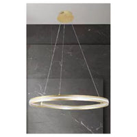 Trade Shop - Lampadario Led Moderno A Semicerchio 100w A Sospensione Luce 4000k 70cm Oro 33450         