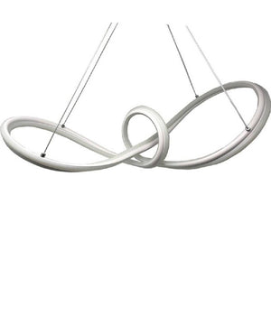 Lampadario Led Moderno Intrecciato A Fiocco Bianco 57w Luce 4000k 6500k 3000k A59b         