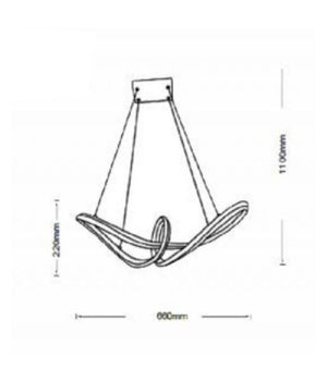 Lampadario Led Moderno Intrecciato A Fiocco Bianco 57w Luce 4000k 6500k 3000k A59b         